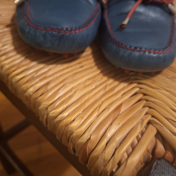 Peter Millar blue Loafer with  red tie laces. Size 6 made in Brazil - Picture 7 of 7
